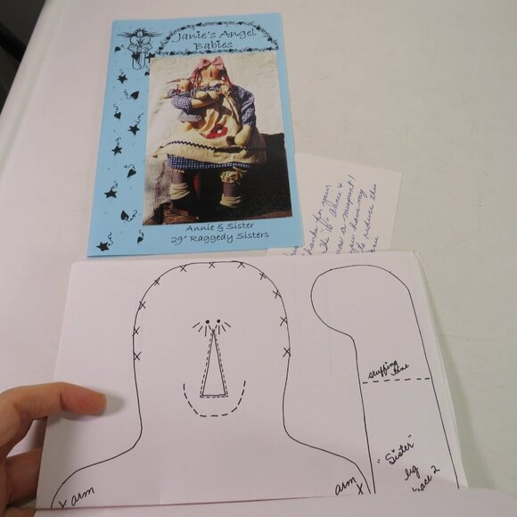 Janie's Angel Babies 29" Raggedy Ann type Doll Sewing Pattern Country - Picture 8 of 8